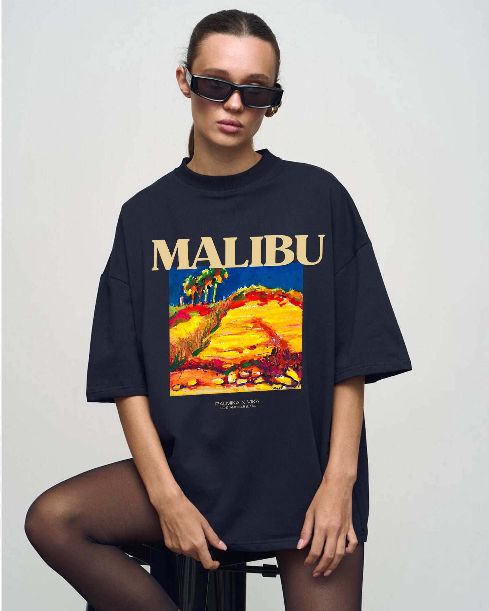 Palmika x Vika - Malibu Navy Tee