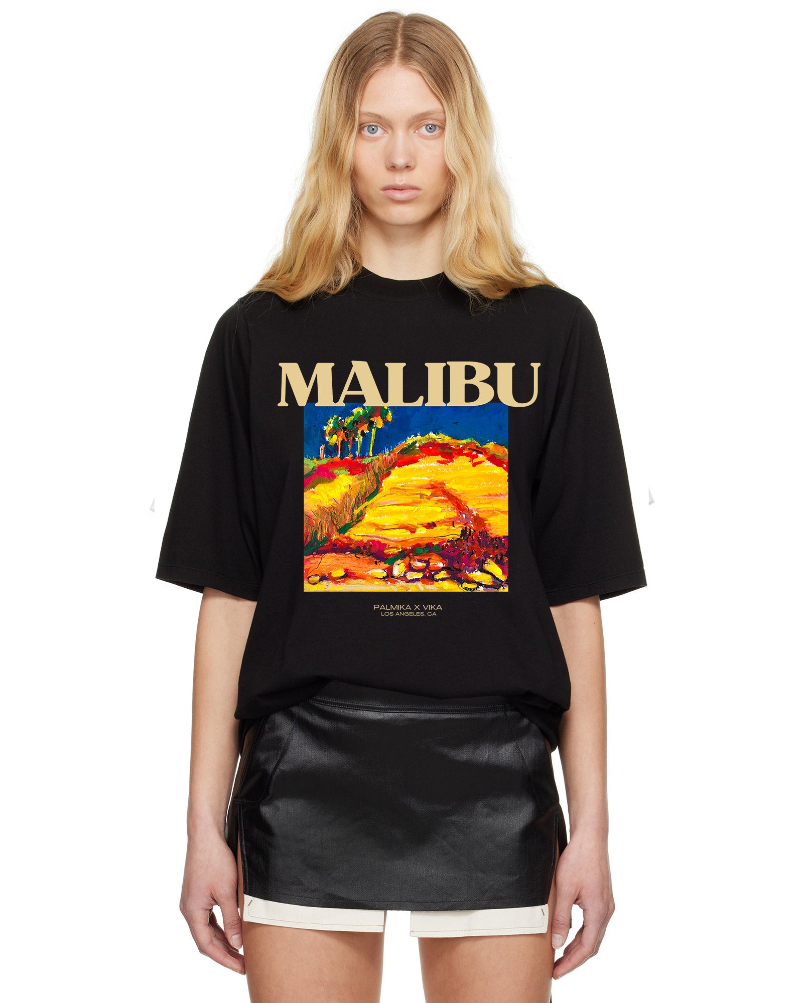 Palmika x Vika - Malibu Black Tee