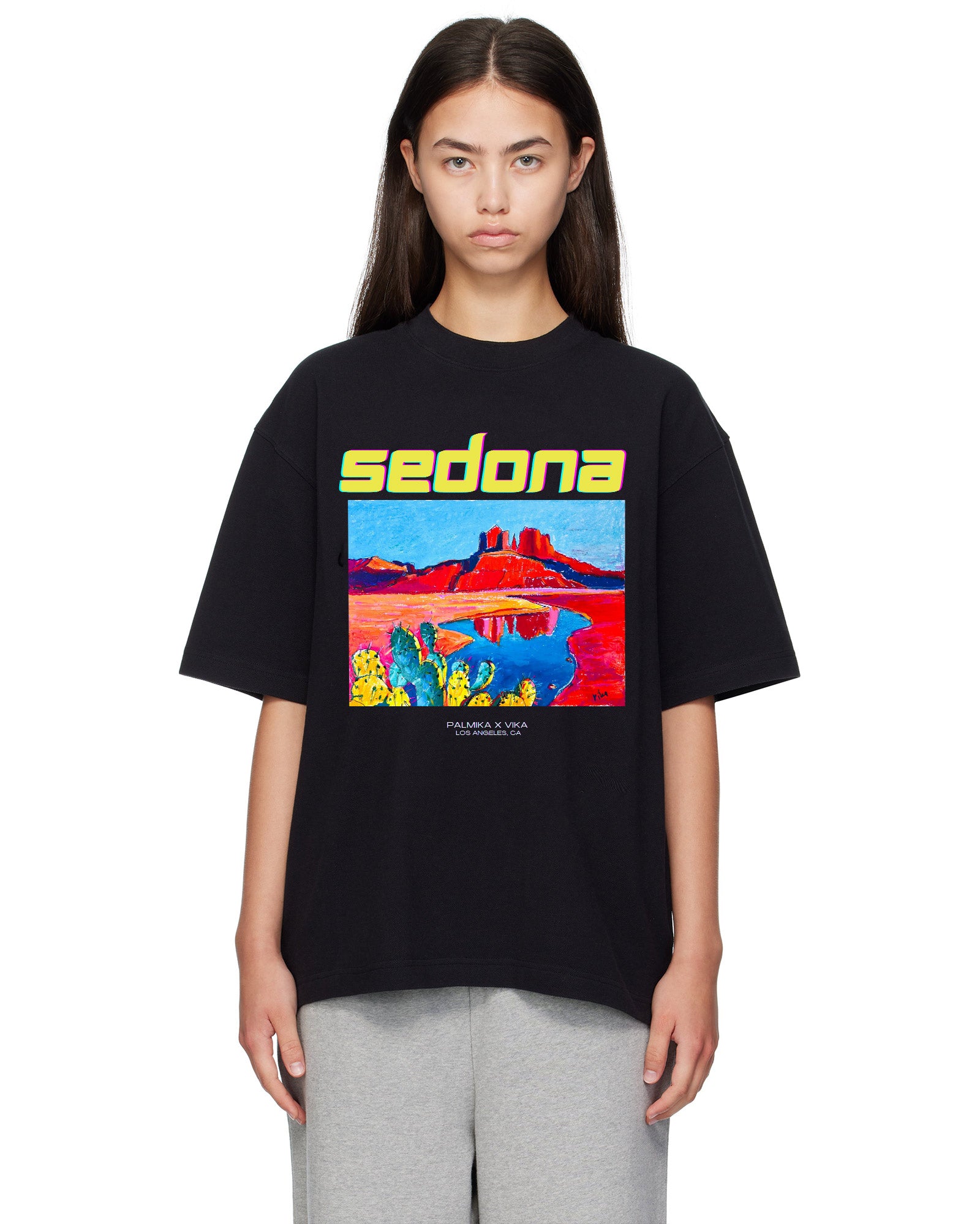 Palmika x Vika - Sedona Mirage Black Tee