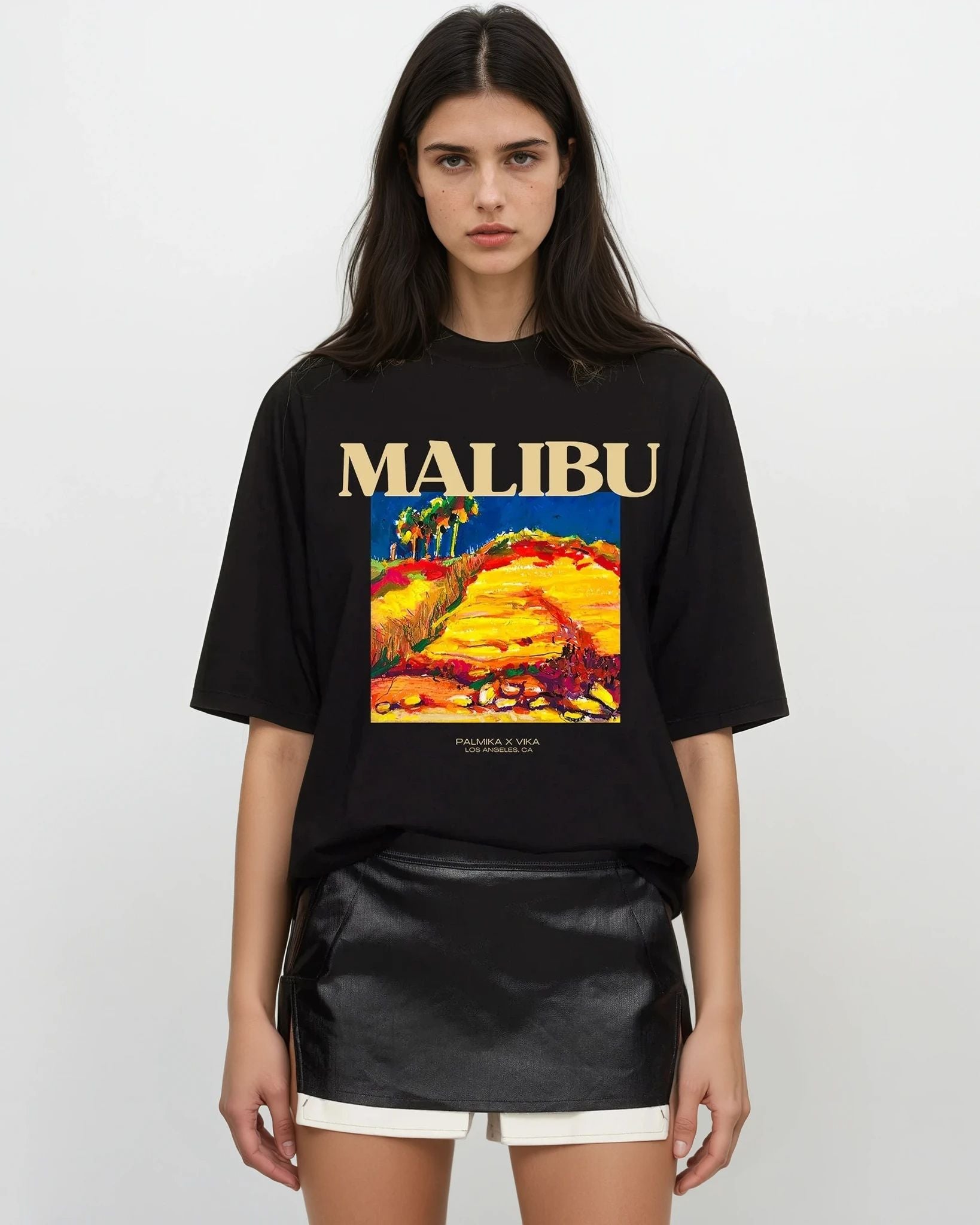 Palmika x Vika - Malibu Black Tee