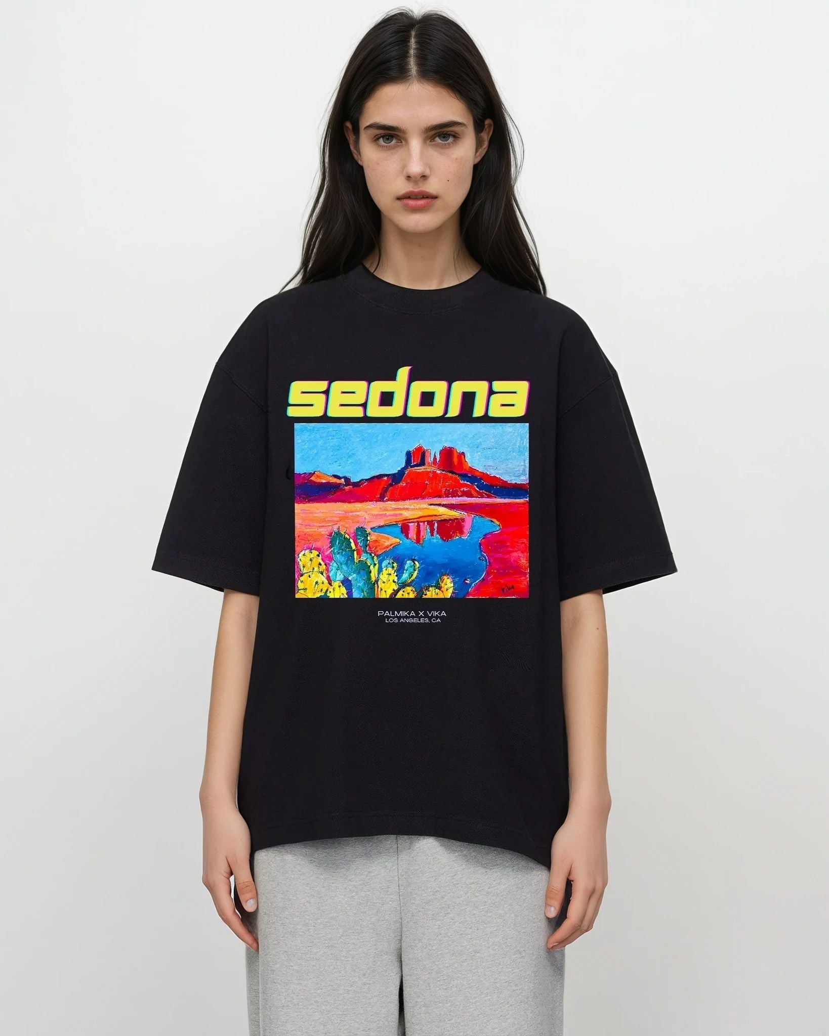 Palmika x Vika - Sedona Mirage Black Tee