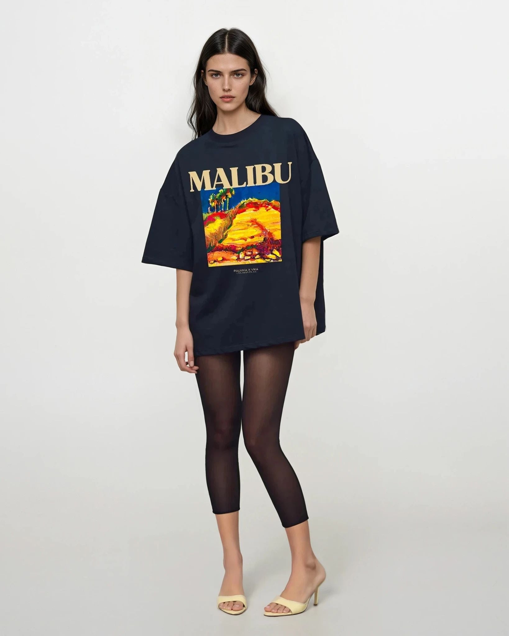 Palmika x Vika - Malibu Navy Tee