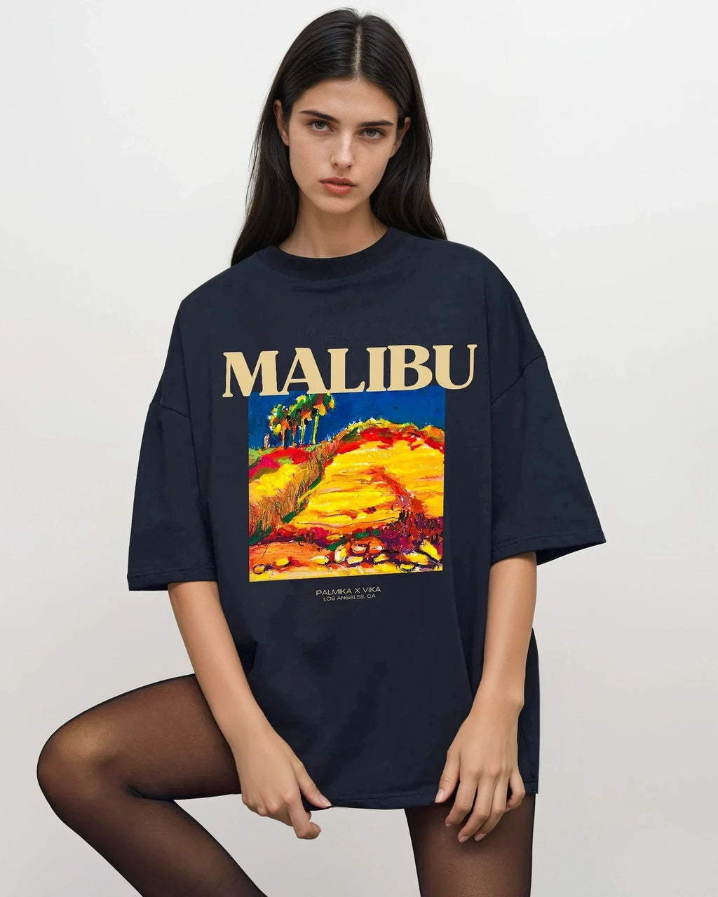 Palmika x Vika - Malibu Navy Tee